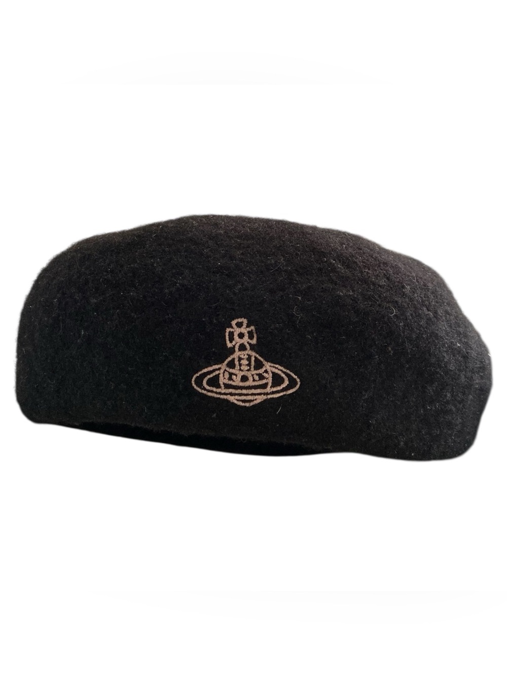 Vivienne Westwood Black Beret Hat with Orb